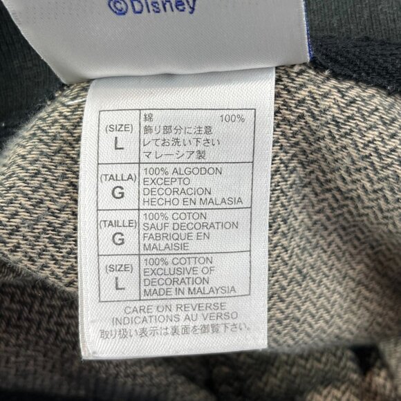 VTG Disneyland Resort Golf Ringer Polo Shirt Men Large Brown Herringbone Mickey - Picture 9 of 12